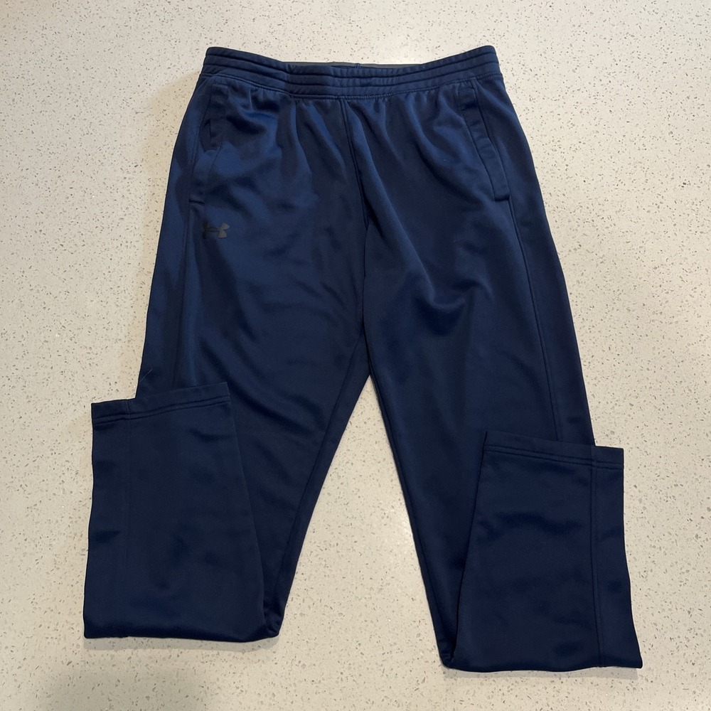 Under Armour Mens Blue Jogger Comfort Pants Tapered Size Large Drawstrings‎